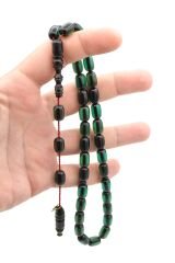 Ebu Sırr İmzalı Kapsül Kesim Petrol Mavisi Katalin Tesbih