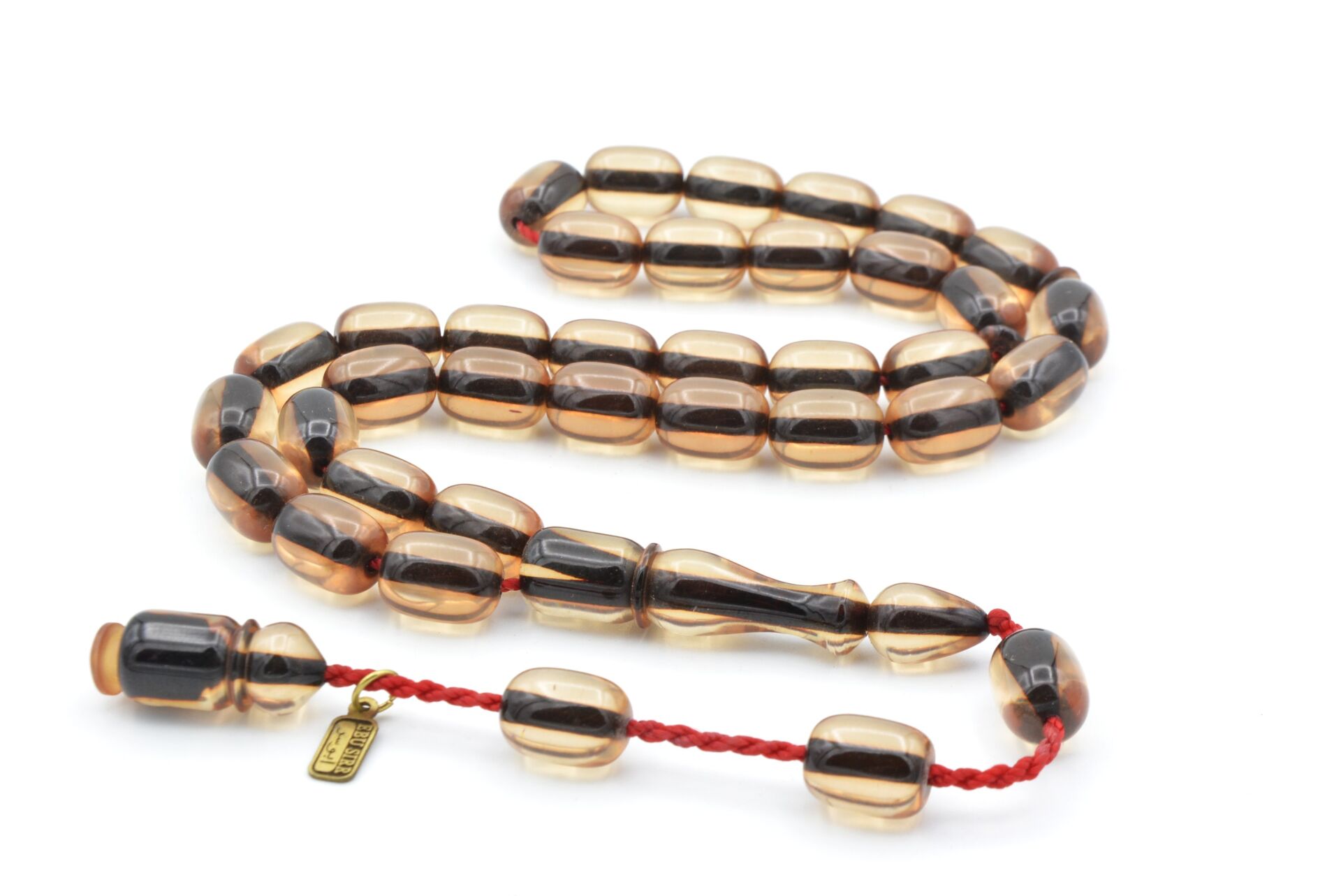 Ebu Sırr İmzalı Kapsül Kesim Şeffaf Katalin Tesbih