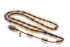 Ebu Sırr İmzalı Kapsül Kesim Şeffaf Katalin Tesbih