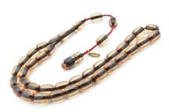 Ebu Sırr İmzalı Kapsül Kesim Şeffaf Katalin Tesbih