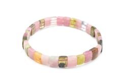 Hakiki Doğal Renkli Turmalin Taşı Bileklik 002