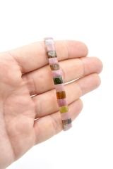 Hakiki Doğal Renkli Turmalin Taşı Bileklik 002