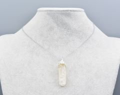 Hakiki Doğal Kristal Kuvars Taşı Orgonit Kolye Ucu 1.Kalite 001