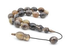 Usta İşi Sistemli Beyzi Kesim Koyu Bufalo Boynuzu Efe Maskot Tesbih