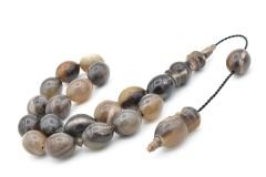 Usta İşi Sistemli Beyzi Kesim Koyu Bufalo Boynuzu Efe Maskot Tesbih