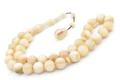 Usta İşi Sistemli Küre Kesim İri Boy Koç Boynuzu Tesbih 12 Mm