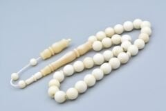 Sistemli Küre Kesim Günlük Boy Balina Kemiği Tesbih 8 Mm