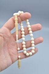 Sistemli Küre Kesim Günlük Boy Balina Kemiği Tesbih 8 Mm