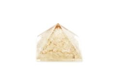 Hakiki Doğal Selenit Taşı Orgonit Piramit 32 Gram