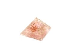 Hakiki Doğal Pembe Kuvars Taşı Orgonit Piramit 38 Gram