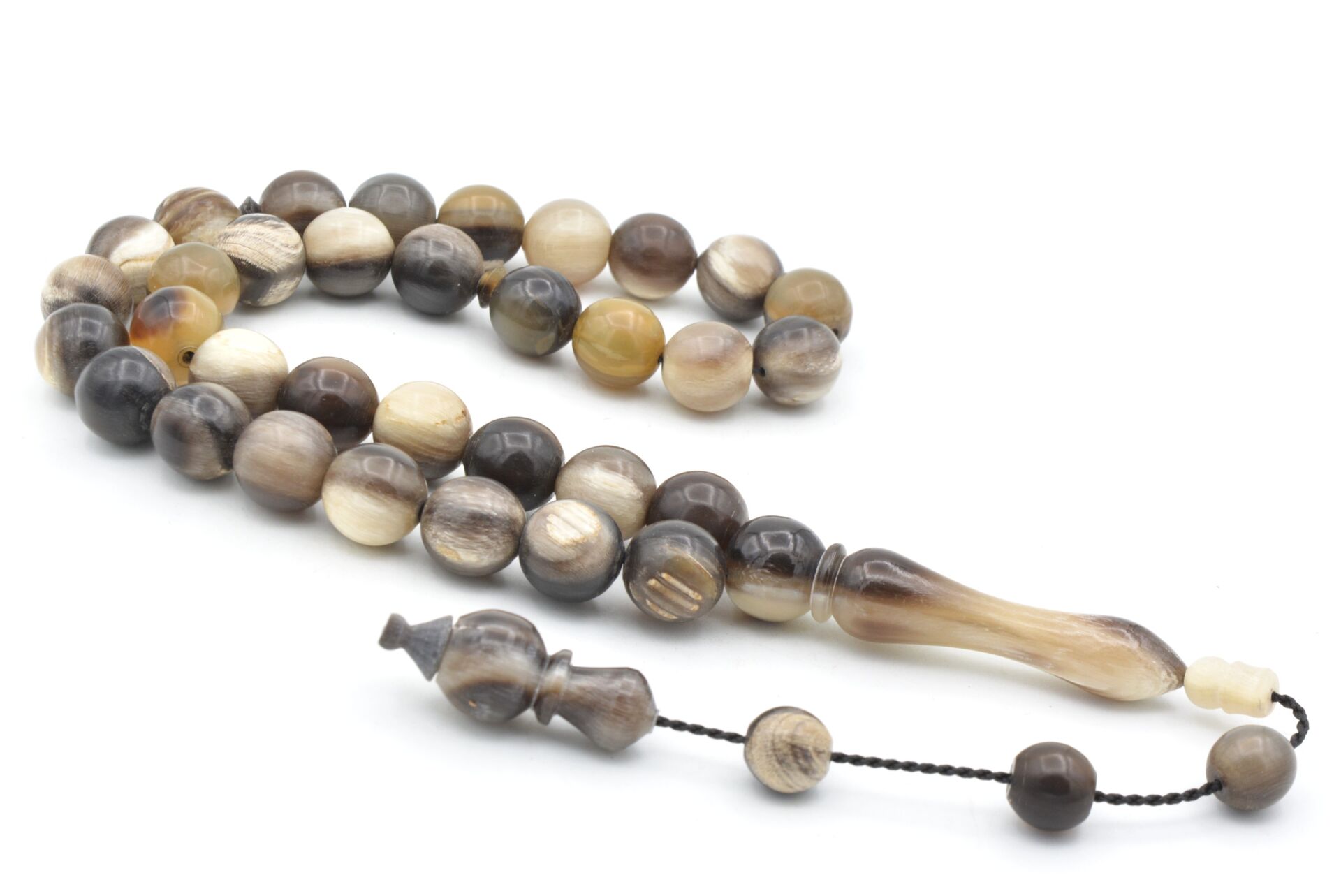 Sistemli Küre Kesim Bufalo Boynuzu Tesbih 10 Mm