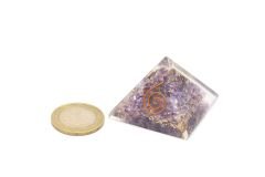 Hakiki Doğal Ametist Taşı Orgonit Piramit 32 Gram