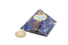Hakiki Doğal Lapis Lazuli Taşı Orgonit Piramit 175 Gram