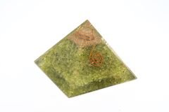 Hakiki Doğal Olivin Taşı Orgonit Piramit 200 Gram