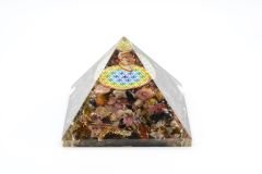 Hakiki Doğal Turmalin Taşı Orgonit Piramit 181 Gram