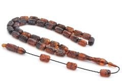 KALEM İŞÇİLİKLİ KAPSÜL KESİM SARI SİYAH SIKMA KEHRİBAR TESBİH