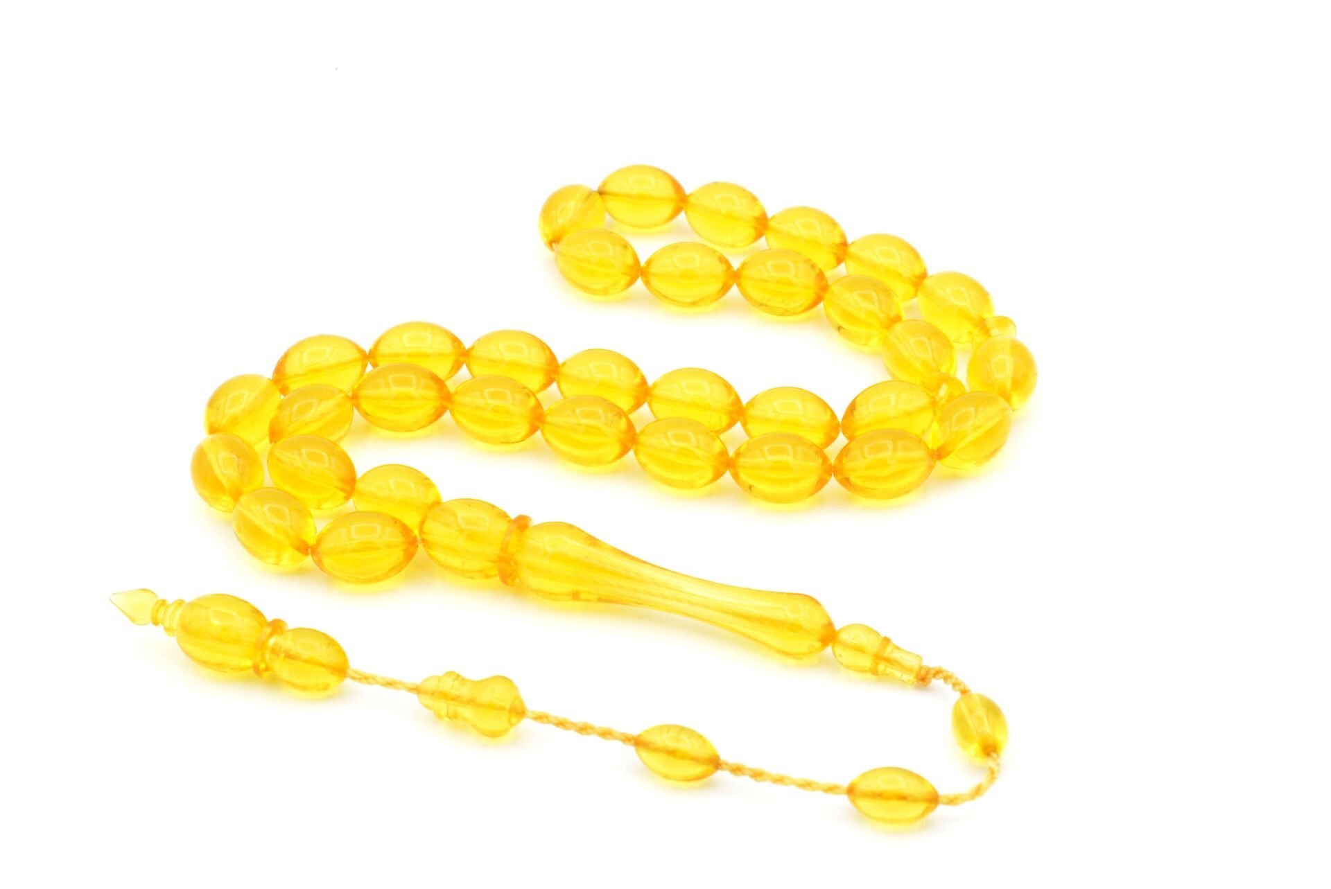 USTA İŞİ ARPA KESİM SARI UÇAK CAMI TESBİH İRİ BOY