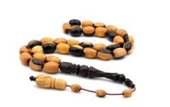 SİSTEMLİ OYMA İMAMELİ KAPSÜL KESİM BENEKLİ ABANOZ AĞACI TESBİH