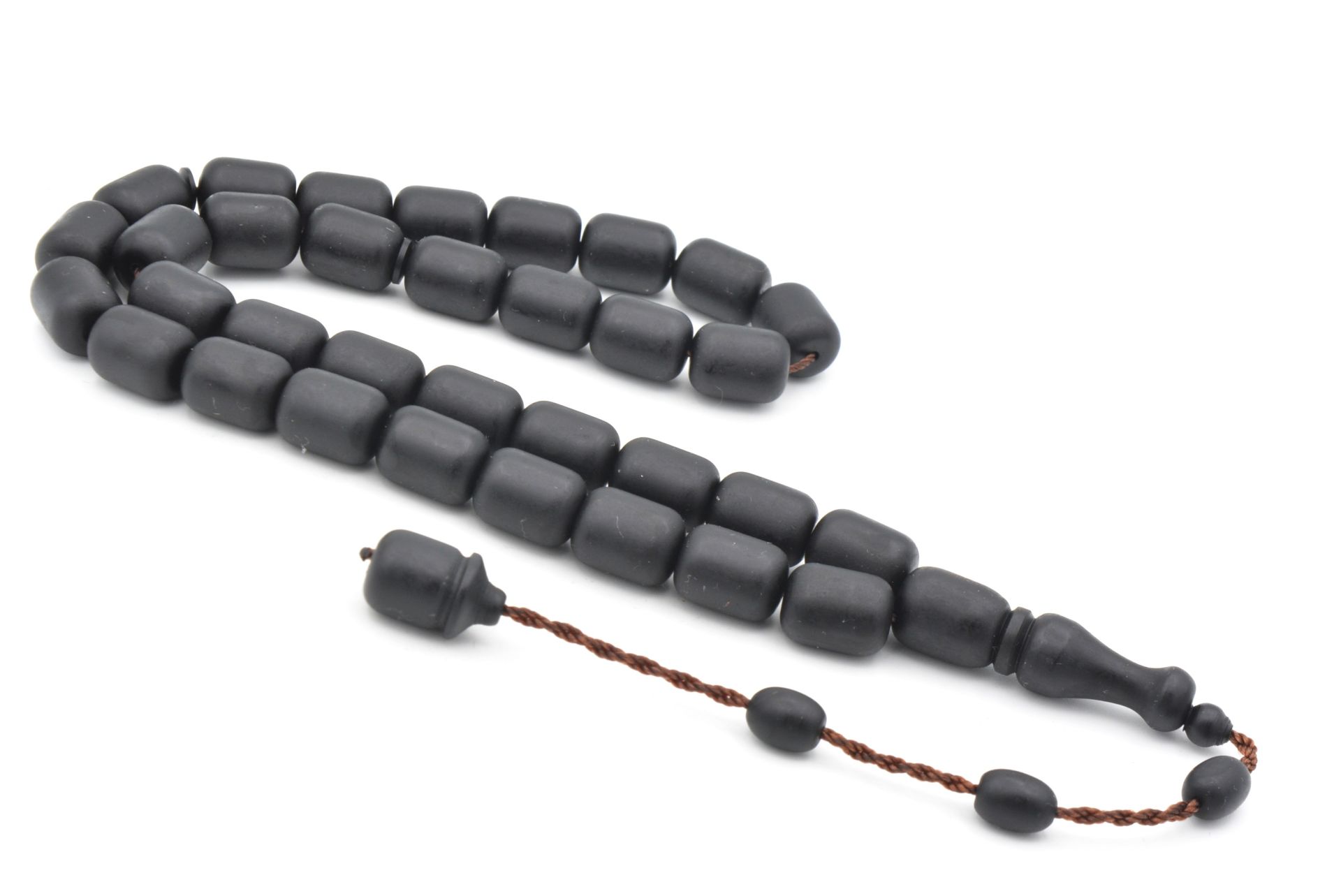 Sistemli Kapsül Kesim İri Boy Siyah Fiber Tesbih