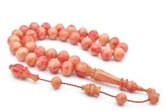 Usta İşi Sistemli Sığırcık Kesim İri Boy Beyaz Pembe Katalin Tesbih