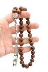 Gümüş Kaplama Püsküllü Küre Kesim Dev Boy Öd Ağacı Tesbih