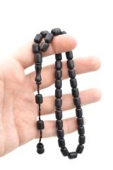 Sistemli Kapsül Kesim Bilek Boy Siyah Fiber Tesbih