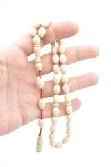 Şükrü Baba İmzalı Beyzi Kesim İri Boy Beyaz Katalin Tesbih