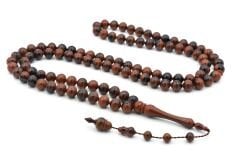 Sistemli Sığırcık Kesim 99 luk Koyu Siyah Kahve Uçak Camı Tesbih