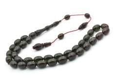 Ahmet Mstef Yapımı Beyzi Kesim Lacivert Sıkma Kehribar Tesbih 165