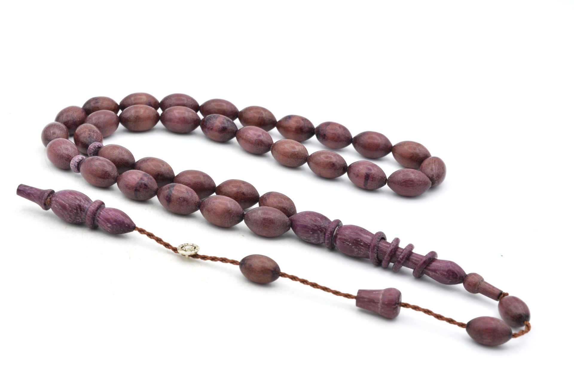 Murat Akbulut İmzalı Beyzi Kesim Mor Gül Ağacı Tesbih İri Boy