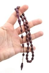 Murat Akbulut İmzalı Beyzi Kesim Mor Gül Ağacı Tesbih İri Boy