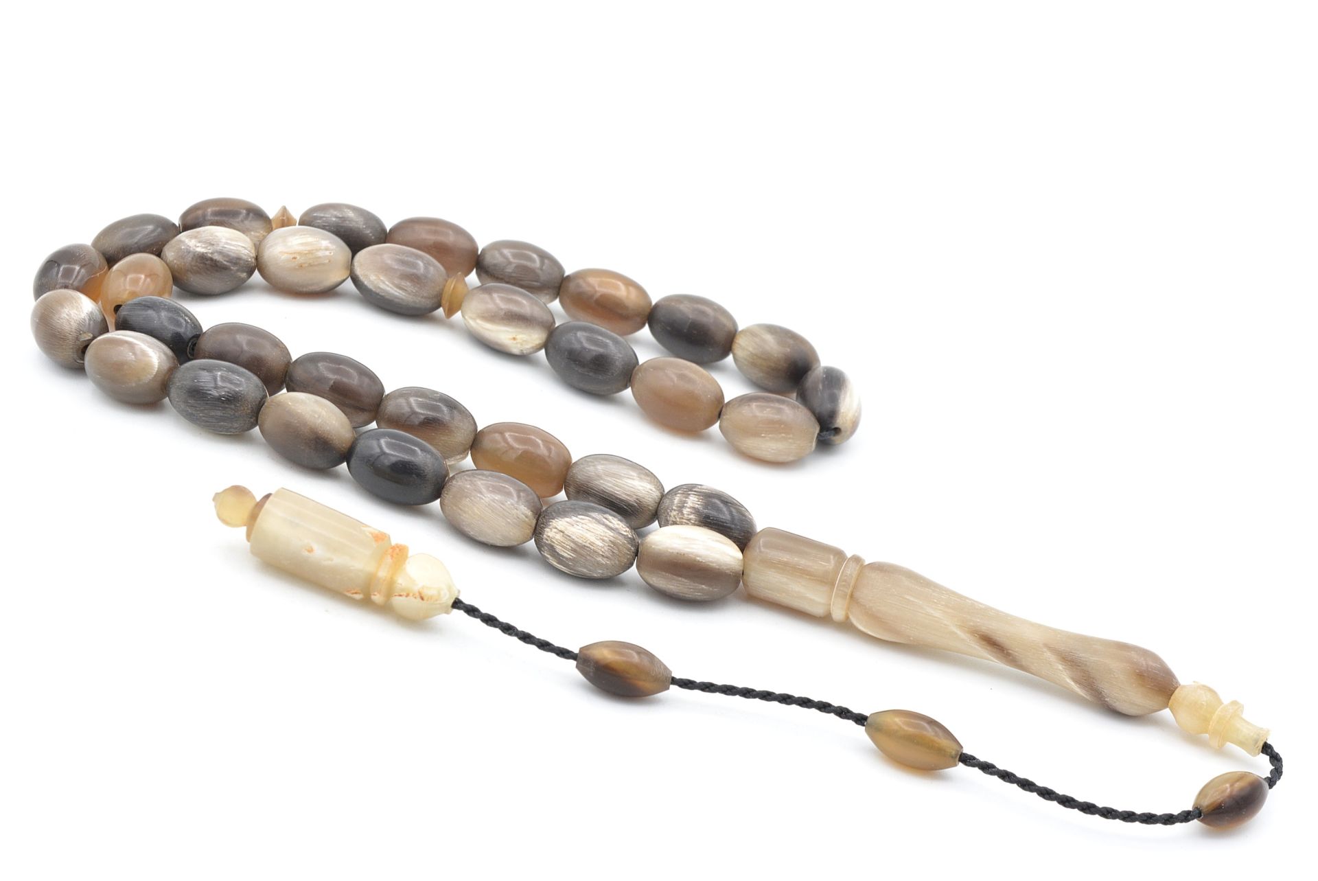 Sistemli Kapsül Kesim İri Boy Bufalo Boynuzu Tesbih