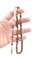 Sistemli Kapsül Kesim İri Boy Bufalo Boynuzu Tesbih