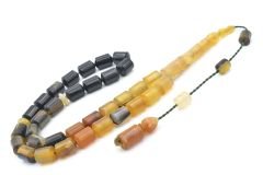 Sistemli Silindir Kesim İri Boy Renk Süzmesi Ceylan Boynuzu Tesbih