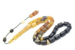 Sistemli Silindir Kesim İri Boy Renk Süzmesi Ceylan Boynuzu Tesbih