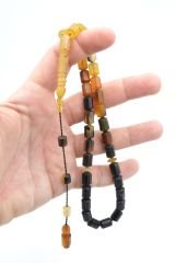 Sistemli Silindir Kesim İri Boy Renk Süzmesi Ceylan Boynuzu Tesbih