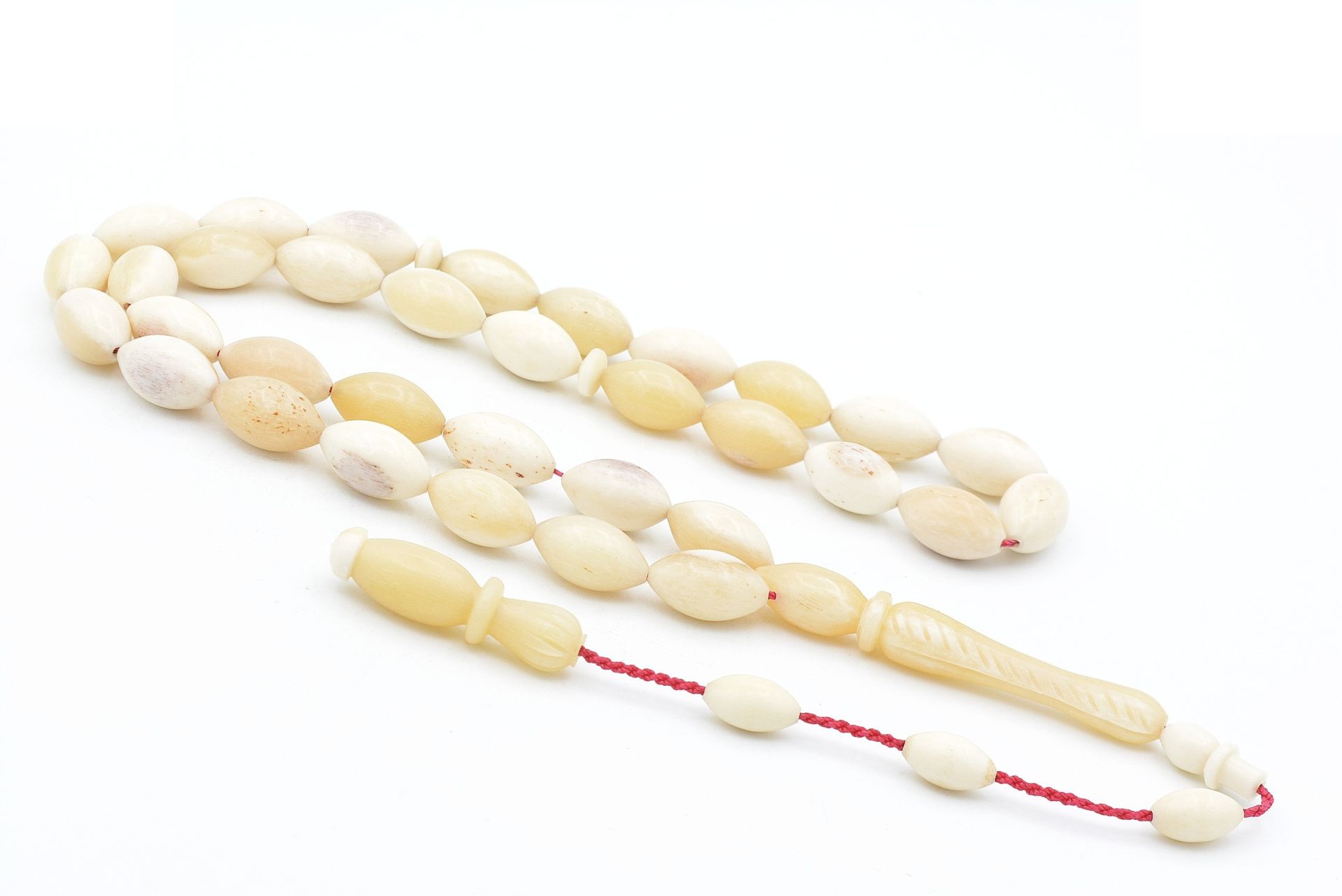 Sistemli Beyzi Kesim İri Boy Balina Kemiği Tesbih