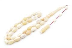 Sistemli Beyzi Kesim İri Boy Balina Kemiği Tesbih