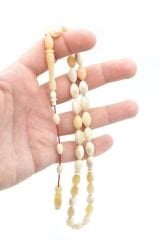 Sistemli Beyzi Kesim İri Boy Balina Kemiği Tesbih