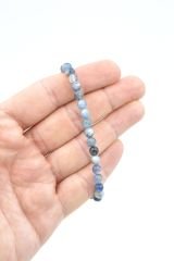 Hakiki Doğal Mavi Kyanit Taşı Bileklik 6 Mm