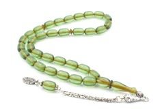 ARNAVUT KAMÇILI KAPSÜL KESİM MAVİ SIKMA KEHRİBAR TESBİH 041