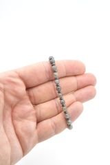 Makrome Model Hakiki Labradorit Taşı Bileklik 5.5 Mm
