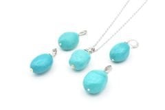 Hakiki Doğal Firuze Turkuaz Taşı Kolye Ucu