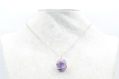 Hakiki Doğal Ametist Taşı Kolye Ucu
