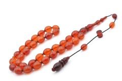 DARABACI ABDULLAH İMZALI BEYZİ MODEL TURUNCU SIKMA KEHRİBAR TESBİH 149