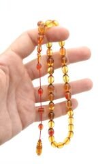 USTA İMZALI SİSTEMLİ BEYZİ MODEL KARIŞIK RENK SIKMA KEHRİBAR TESBİH 144