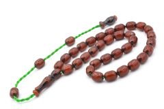 Şükrü Baba Yapımı Kapsül Model Koyu Kahverengi Sıkma Kehribar Tesbih