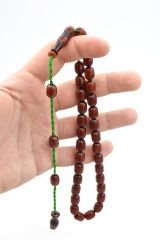 Şükrü Baba Yapımı Kapsül Model Koyu Kahverengi Sıkma Kehribar Tesbih