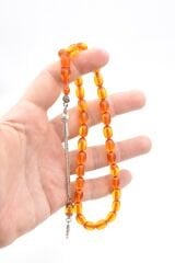 ARNAVUT KAMÇILI BEYZİ KESİM SARI SIKMA KEHRİBAR TESBİH 033