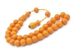 Şükrü Baba Yapımı Küre Model İri Turuncu Sıkma Kehribar Tesbih